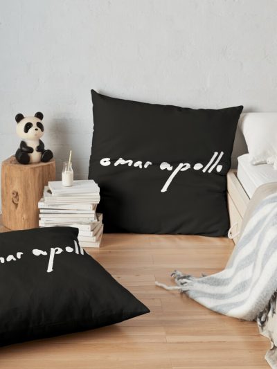 Omar Apollo Tour Merch Omar Apollo Logo Throw Pillow Official Omar Apollo Merch