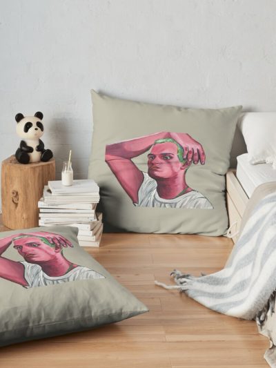 Omar Apollo Omar Apollo Omar Apollo Throw Pillow Official Omar Apollo Merch