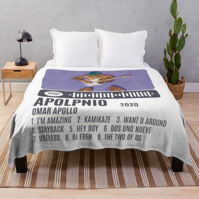Omar Apollo Throw Blanket Official Omar Apollo Merch
