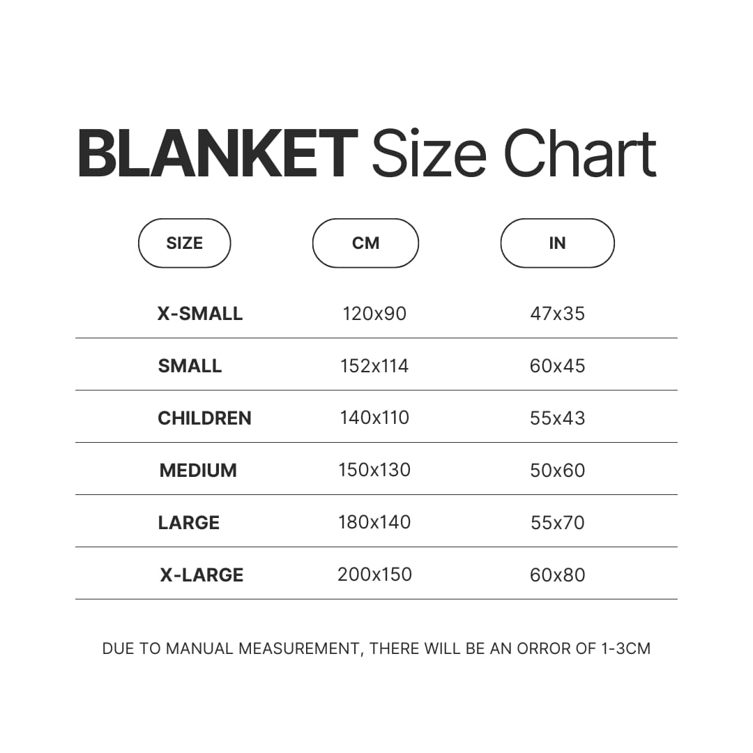 Blanket Size Chart - Omar Apollo Store